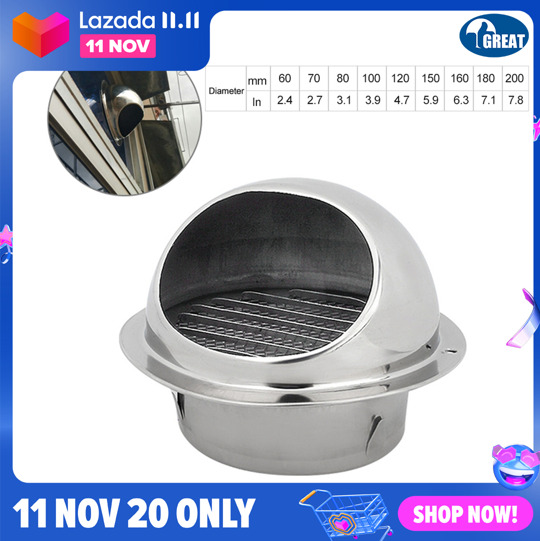 Ống thông gió hình tròn bằng thép 304 không gỉ với nhiều kích thước để lựa chọn 80mm - INTL