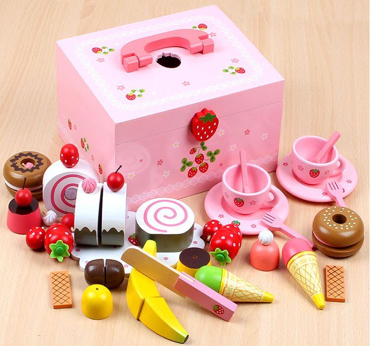 [HCM]Set đồ chơi bánh ngọt trái cây bằng gỗ cho bé gái