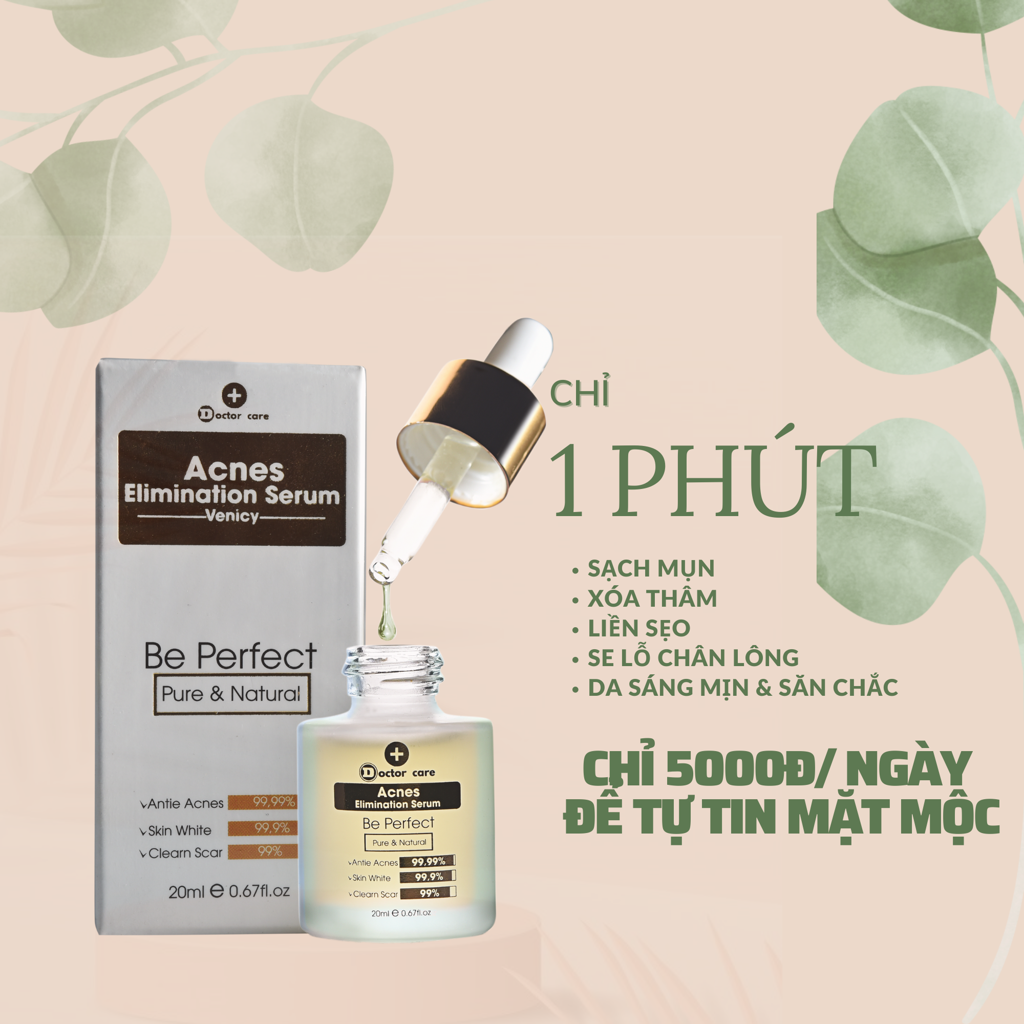 Serum Đặc Trị Mụn thâm  chuyên dùng cho SPA 7 ngày  SẠCH MỤN Doctor Care