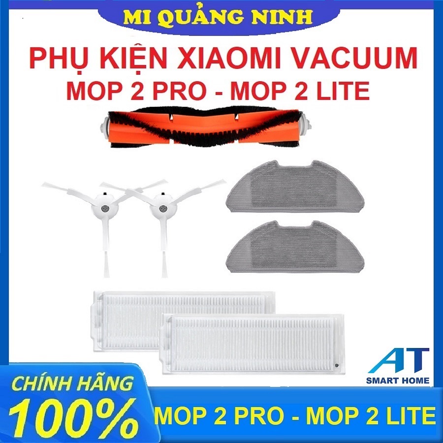  Phụ kiện Robot hút bụi Xiaomi Vacuum Mop 2 Pro Mop 2 Lite - Chổi chính Lọc hepa Chổi cạnh Khăn lau 