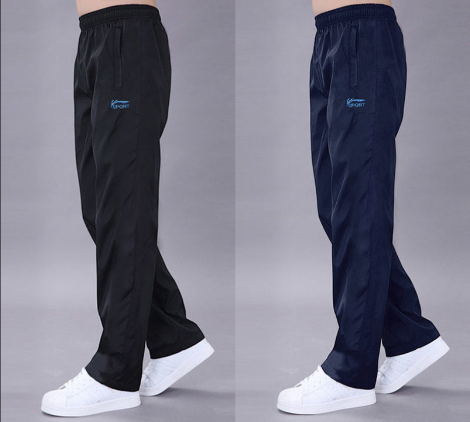 [Màu Trơn] Quần Thể Thao Mùa Thu, Quần Âu Nam, Quần Ống Suông Rộng Cỡ Lớn Mỏng Trơn Polyester