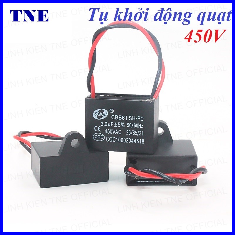 Tụ khởi động, tụ vận hành động cơ , tụ quạt trần , quạt hộp, quạt treo tường 1.5uf ,1.2uf ,2.5 uf