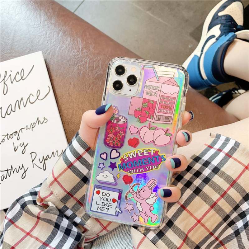 Ốp Lưng Silicon Chống Sốc Sweet Milk ( Kèm Miếng Phản Quang )