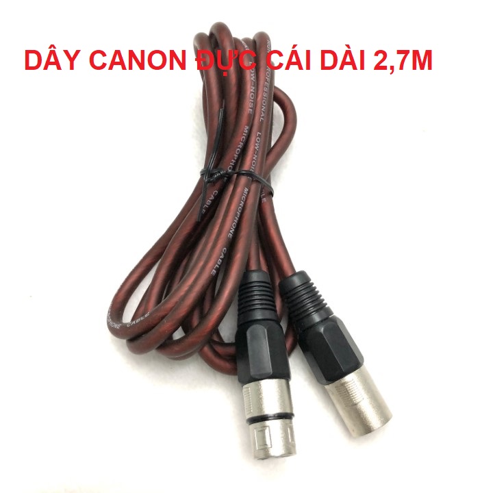 Dây Canon Đực-Cái dài 3m dùng cho dàn karaoke, dùng làm dây cho mic thu âm gắn vào Mixer