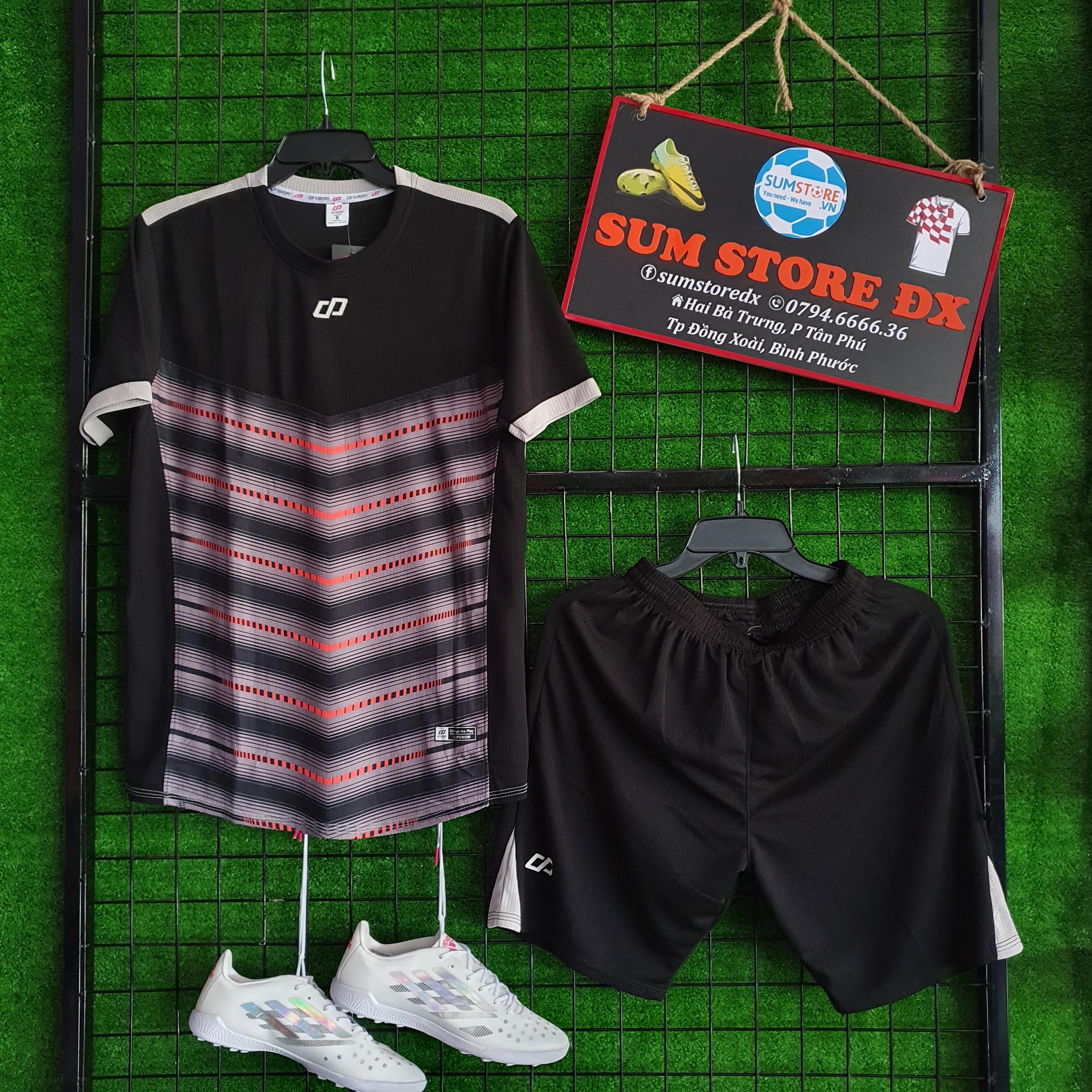 Bộ Đồ Đá Banh –  Áo Bóng Đá Không Logo CP Legend Đen
