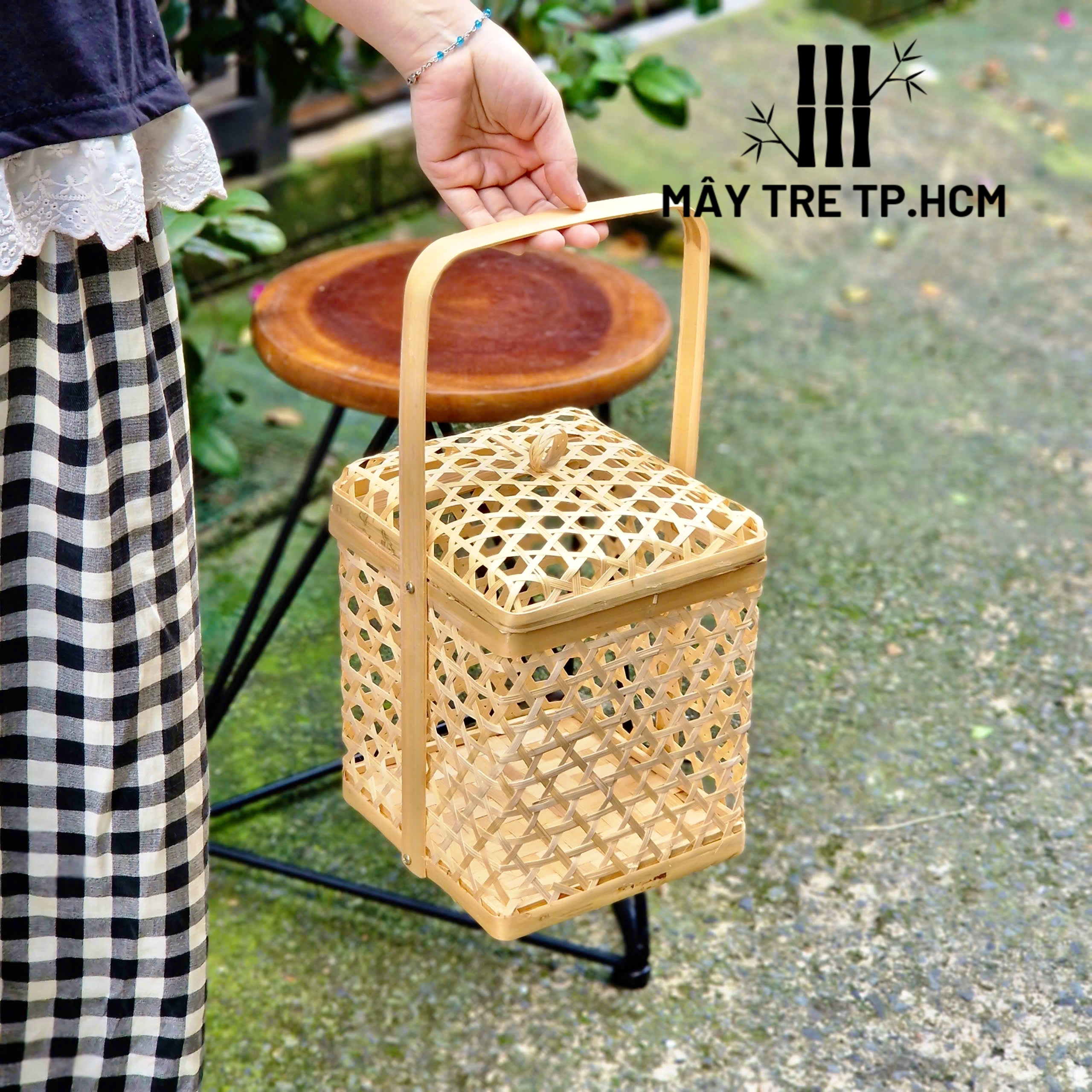 Giỏ mây tre đựng quà, trái cây, giỏ đựng quà tết