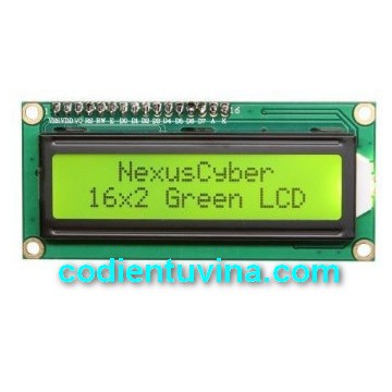 Lcd 16x2 màu xanh lá cây chữ đen