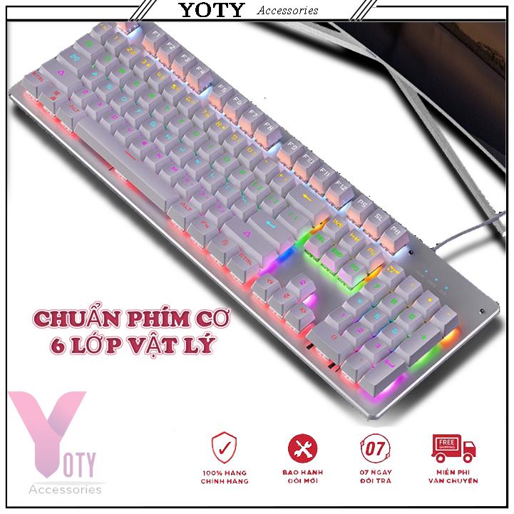Bàn Phím Cơ K660 Gaming Cao Cấp - Full chế độ LED - Nhấn phím tạch2 chuẩn CƠ (BH 12tháng)