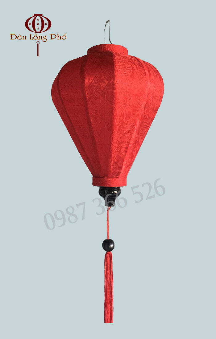 Đèn lồng Hội An Vải Lụa Kiểu tỏi size 35 cm