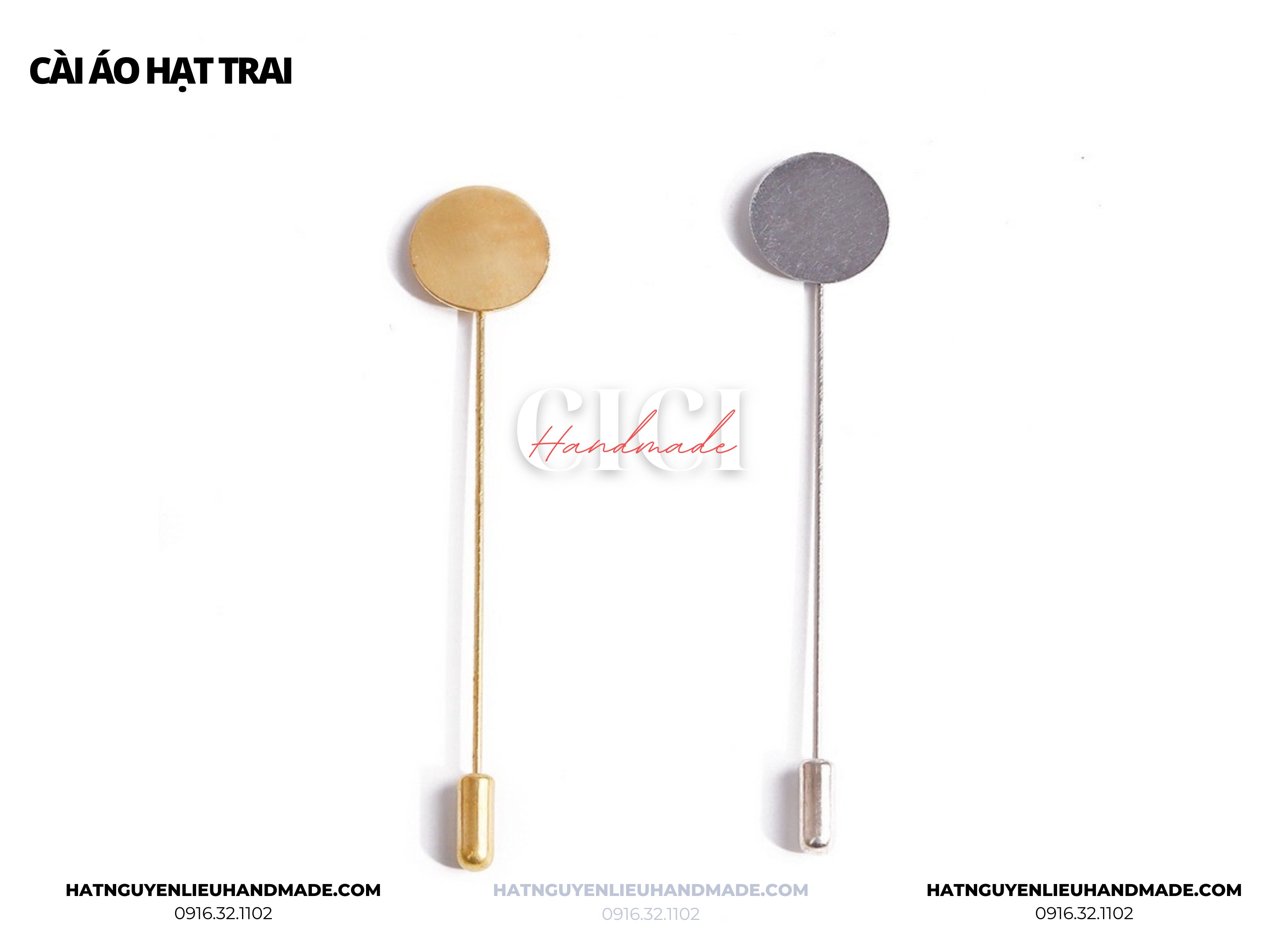Trâm cài áo hạt trai Cici Handmade chuyên hạt đá hạt pha lê hạt cườm hạt trang sức tự làm DIY hoa cài áo