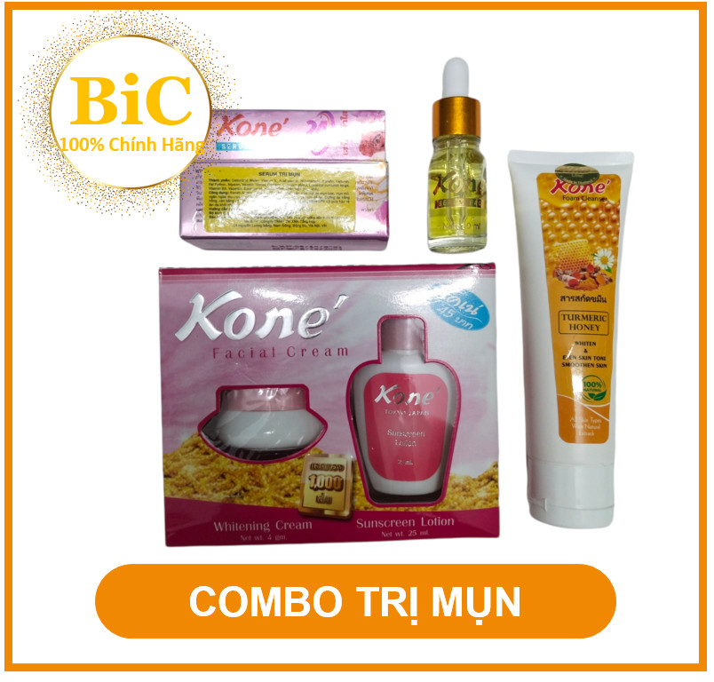 [chính hãng] combo mụn kone (bộ kone sữa rửa mặt kone serum kone)