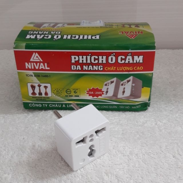 Phích ổ cắm đa năng Nival (ổ 3 ra phích cắm 2)