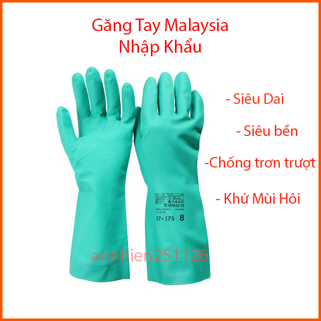 [GĂNG TAY CAO SU] Găng tay Malaysia Nhập Khẩu - Găng tay rửa bát, găng tay vệ sinh, găng tay làm vườn