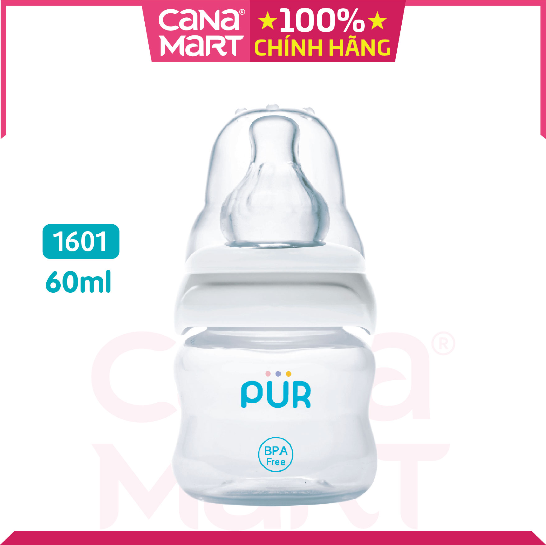 Bình sữa cổ thường Pur Comfort Feeder 60ml không chứa BPA
