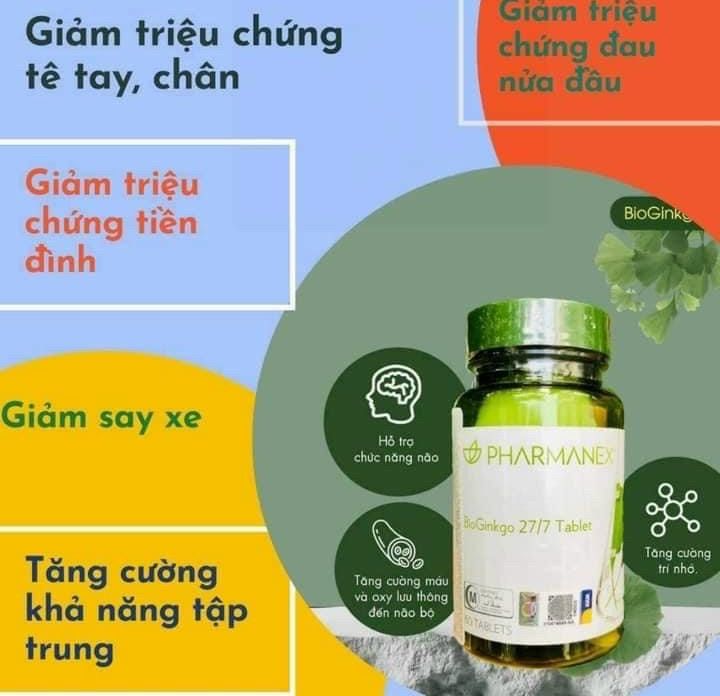 Thực phẩm bảo vệ sức khỏe nuskin bioginkgo 27/7