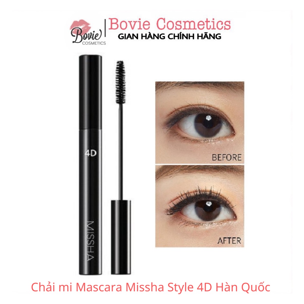 Chải mi Mascara Missha Style 4D Hàn Quốc không lem