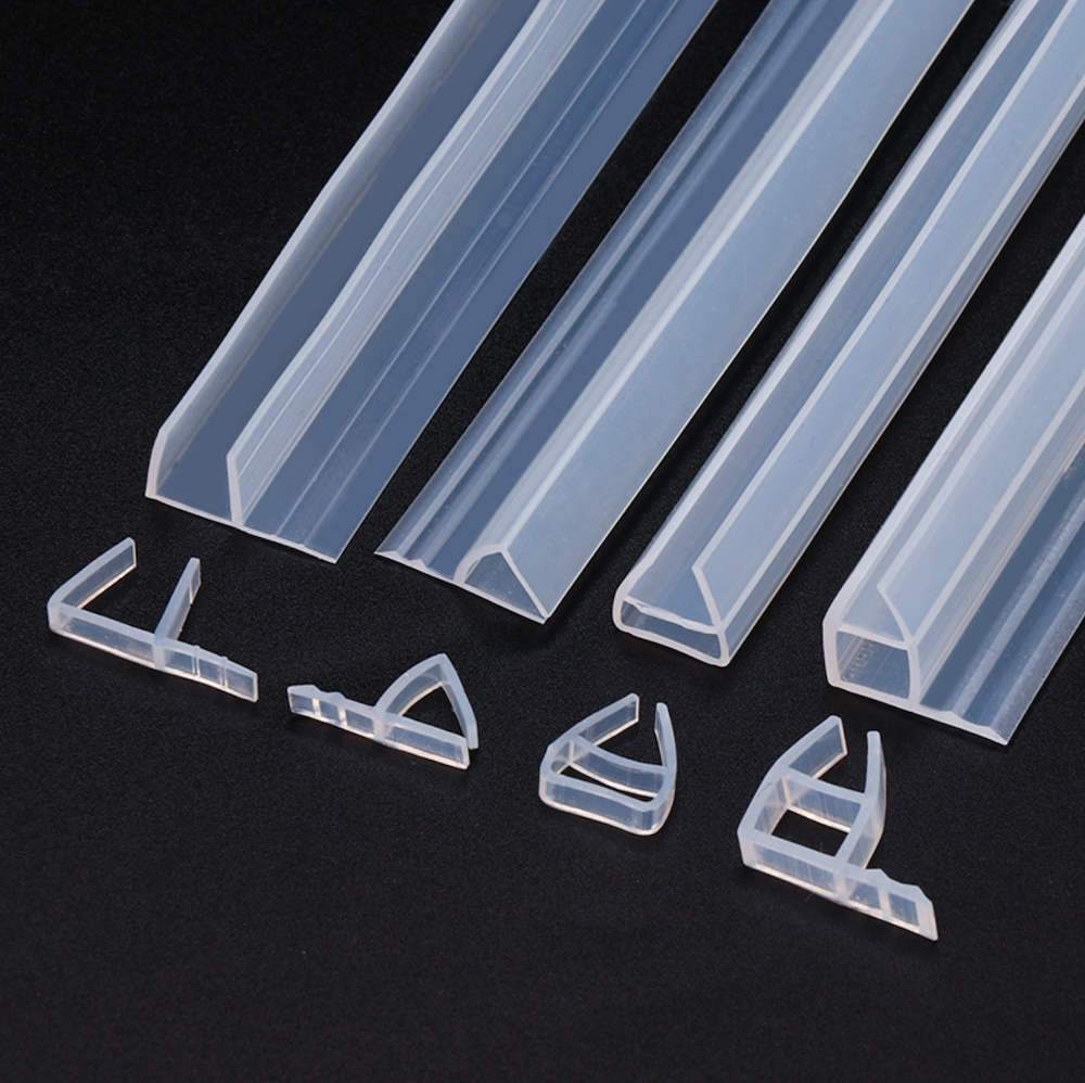 Gioăng cao su dải silicone loại tốt viền cửa kính nhà tắm kính cường lực tòa nhà văn phòng hình chữ F, chữ U, chữ H cho cửa trượt và cửa gập