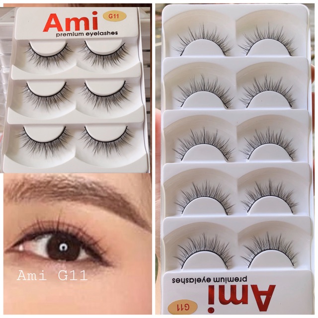 Lông Mi Giả Cao Cấp Ami Premium 5 cặp, lông mi chồnFREESHIP đa dạng mẫu mã, siêu xinh gắn mi cô dâu, trang điểm tiệc