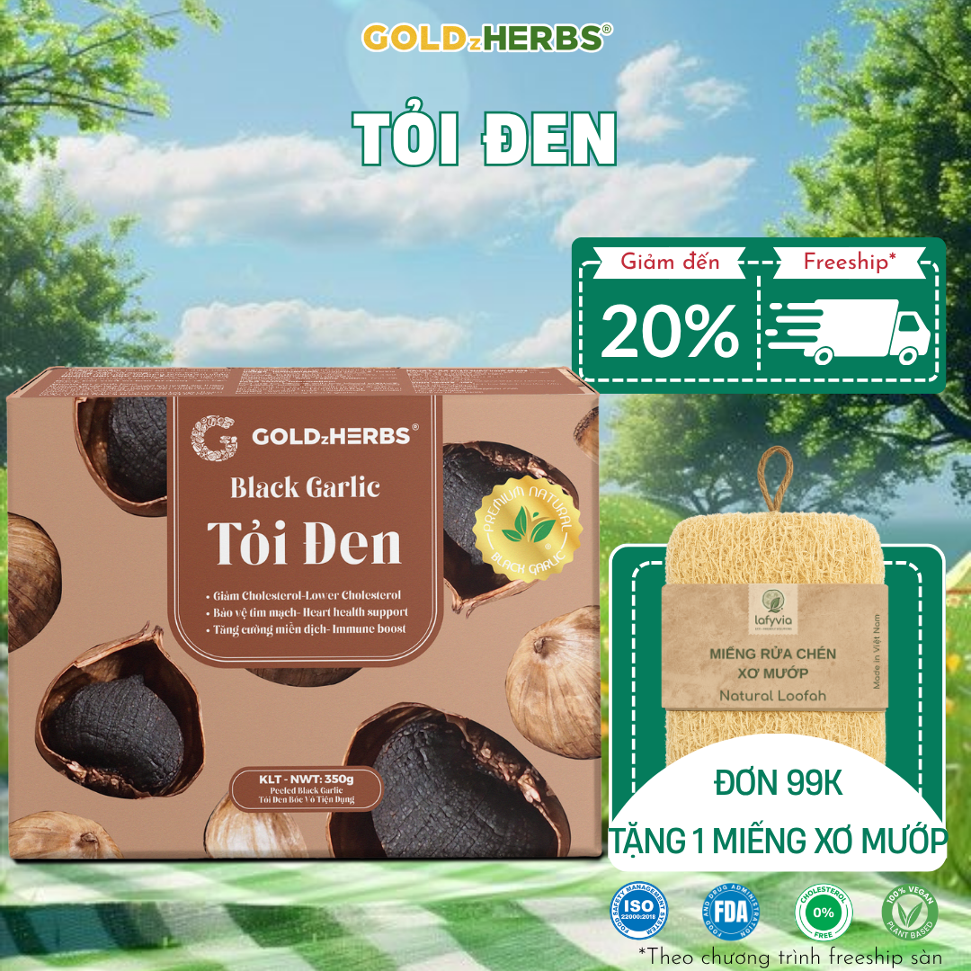 Tỏi Đen Bóc Vỏ Goldzherbs