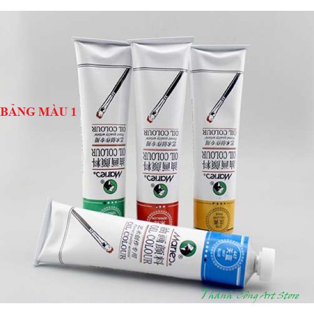 MÀU SƠN DẦU TUÝP 50ML MARIES ( bảng màu 1 )