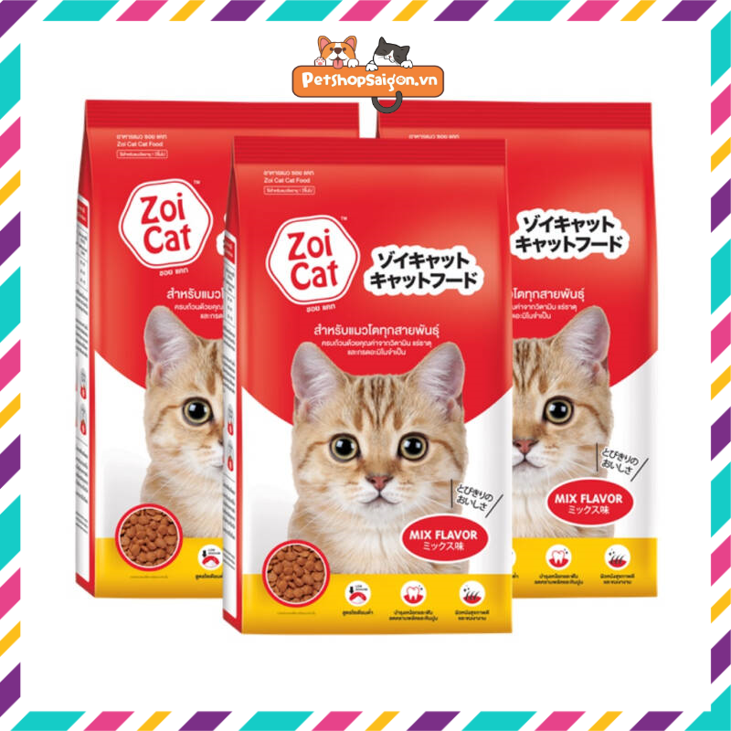Combo 3 gói thức ăn cho mèo Zoi Cat 1kg - Thái Lan