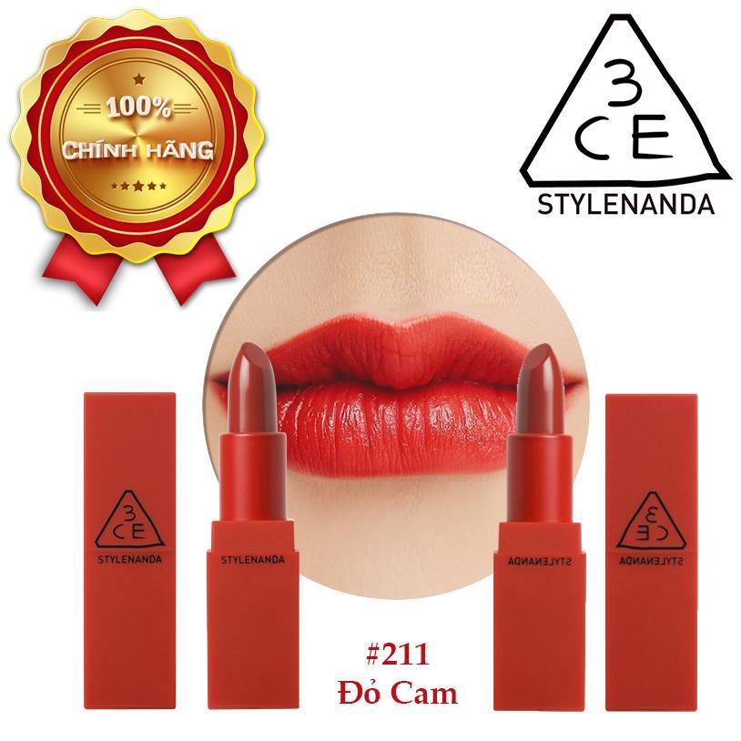 Bộ 2 son lì 3ce red recipe matte lip color #211 dolly - màu đỏ cam
