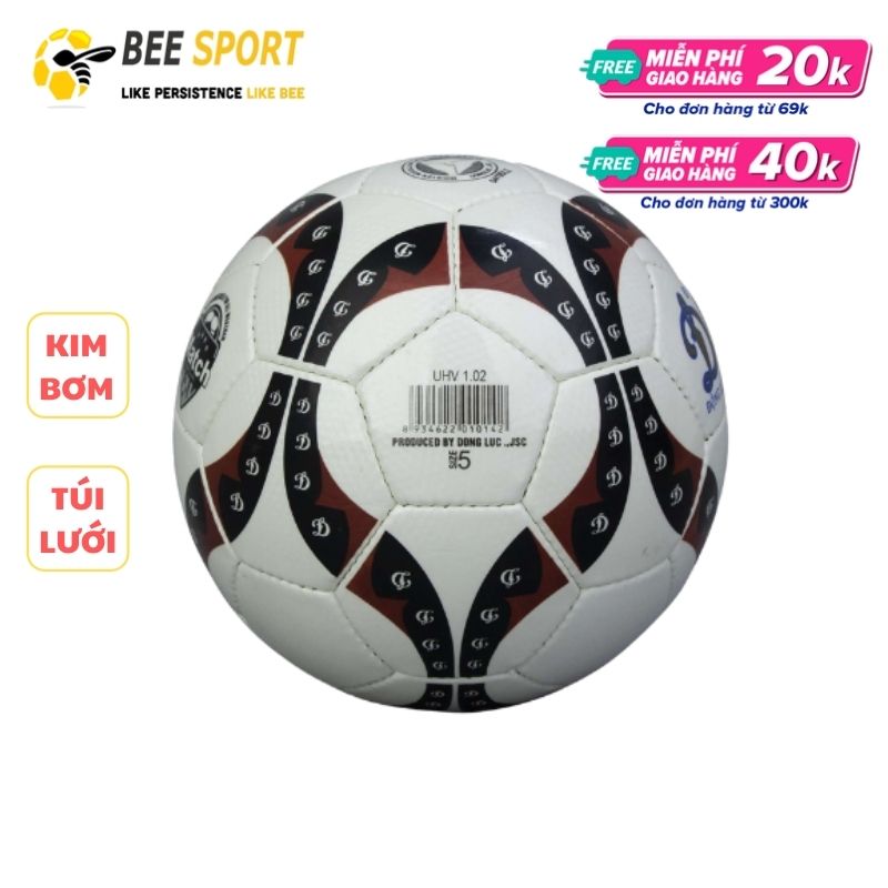 Quả bóng đá Động Lực UHV 1.02D SỐ 5 - Banh da bóng đá thi đấu chuẩn VFF, có kèm kim bơm, lưới
