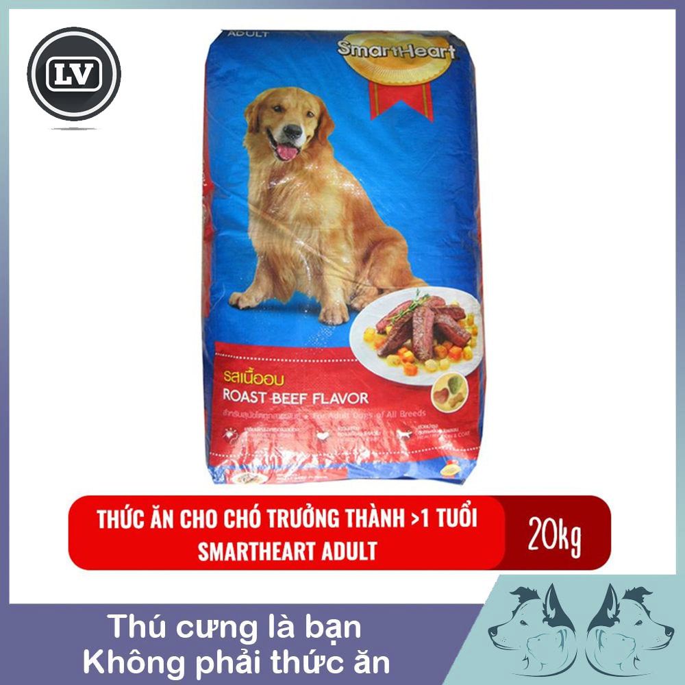 Thức ăn cho chó trưởng thành hơn 1 tuổi Smartheart Adult 20kg - Thức ăn khô cho chó Smartheart