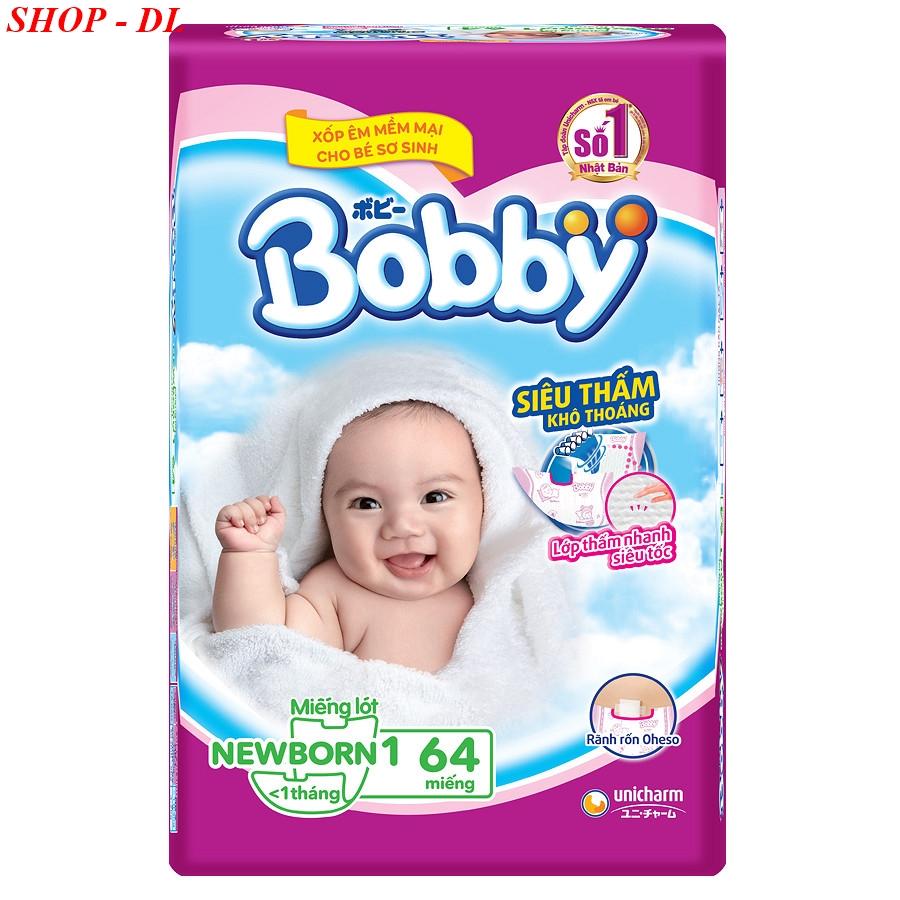 Miếng lót Bobby - Newborn1 - 64 miếng cho các bé từ 0 - 1 tháng tuổi