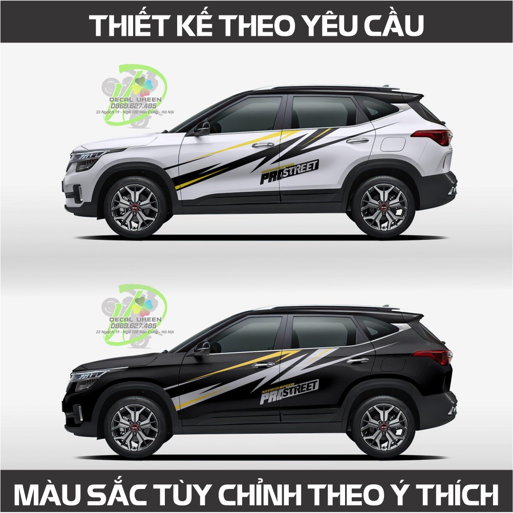 Decal tem xe seltos mẫu 006