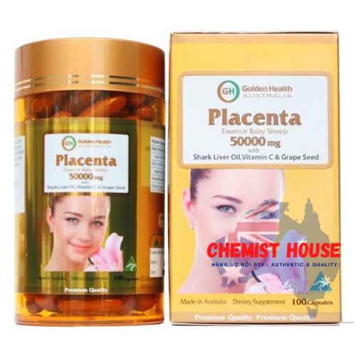 hàng chuẩn úc golden health placenta -viên uống nhau thai cừu placenta 1