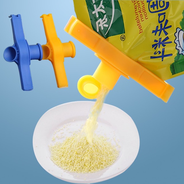 Dụng cụ kẹp miệng túi có nút rót tiện lợi - Kẹp miệng túi có nắp