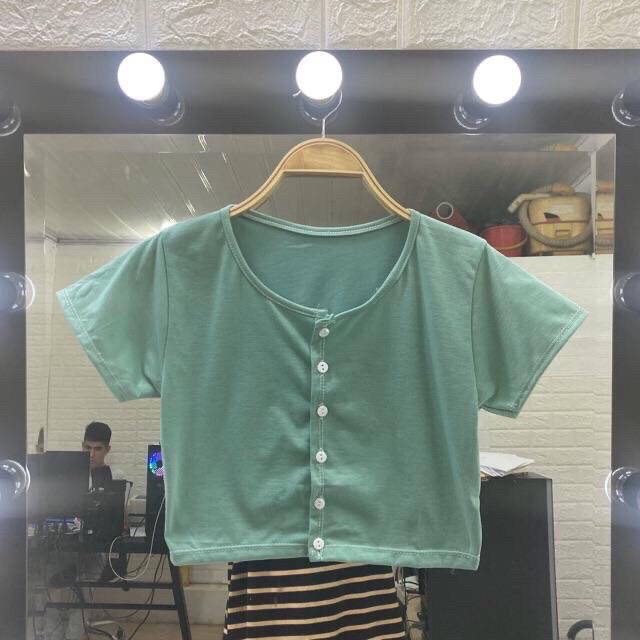 Áo thun body croptop có nút - 010720 - tú linh fashion
