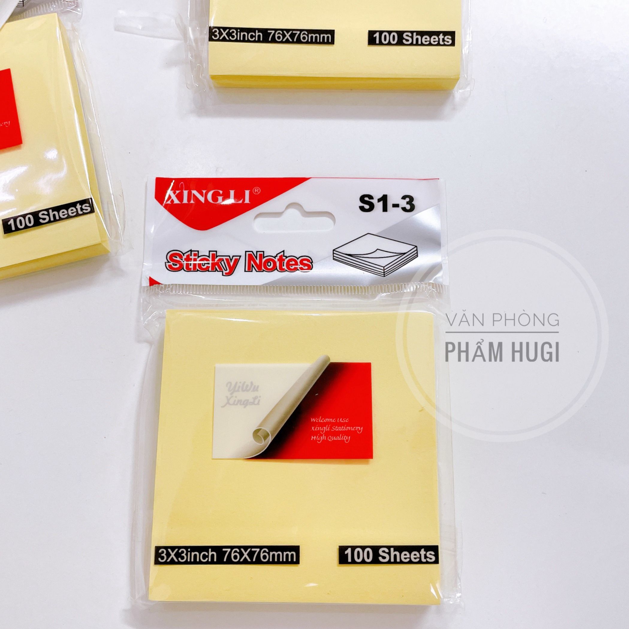 Giấy notes vàng loại tốt hình vuông xấp gồm 100 tờ tiết kiệm