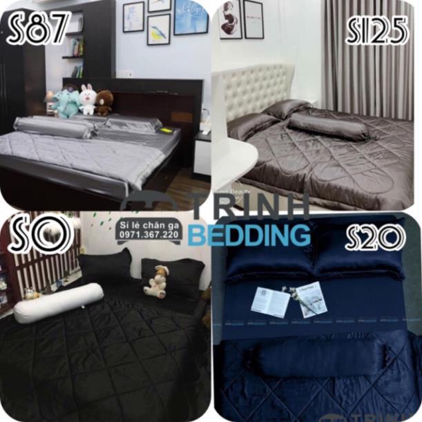 Bộ Drap Chăn Ga Gối Phi Lụa Vải Siêu Mịn Trinhbedding