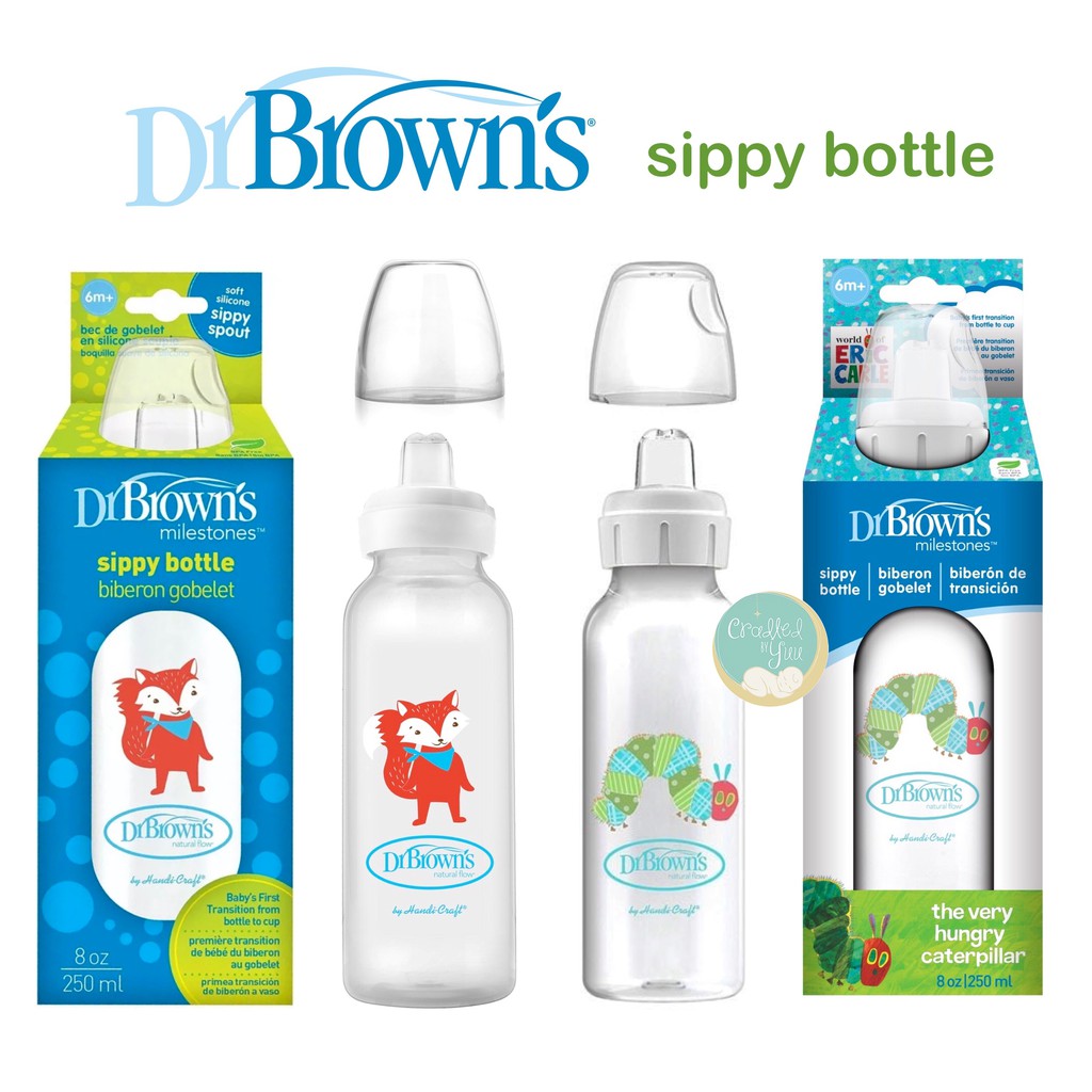 Bình tập uống Dr Brown cổ hẹp 250ml