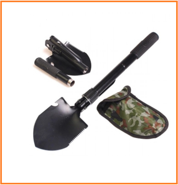 Xẻng quân dụng 5 trong 1 mini làm vườn du lịch phượt đa năng gấp gọn