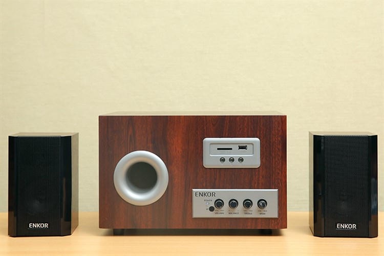 Loa vi tính 2.1 enkor s2850 nâu - hàng chính hãng