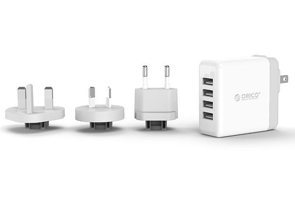 Sạc điện thoại orico usb 4 cổng 2.4a dsp-4u-wh