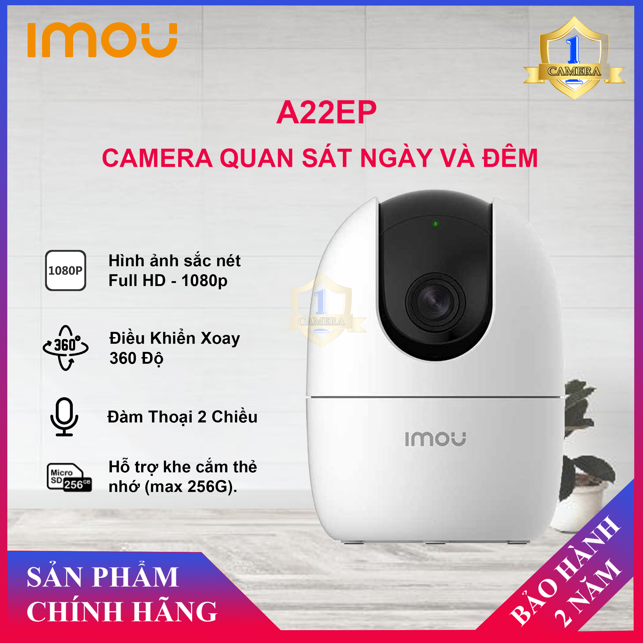 Camera ip wifi imou ipc-a22ep dahua - camera giám sát an ninh không dây - âm thanh 2 chiều - camera số 1
