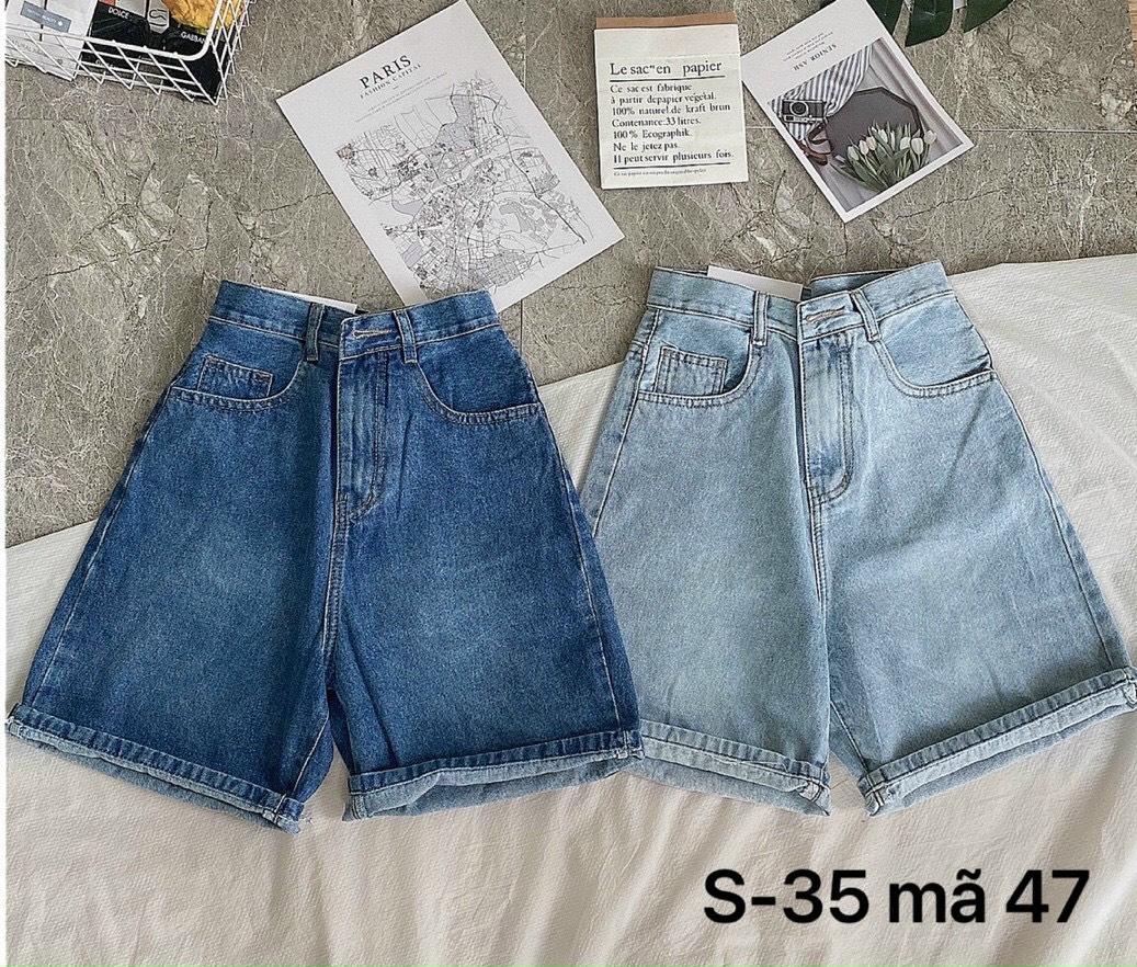 Quần short jean ngố nữ bigsize 40kg-80kg chất bò jean siêu đẹp. hàng vnxk ms47