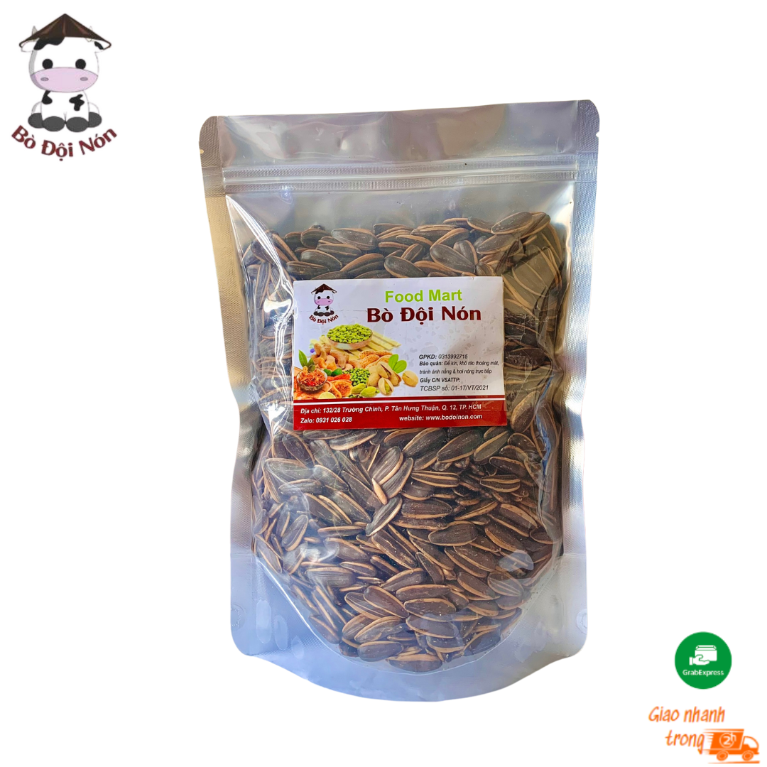 Hạt hướng dương tẩm vị dừa 500g bò đội nón