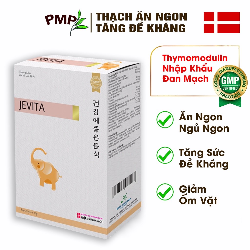 Ăn Ngon, Ngủ Ngon, Tăng Đề Kháng Cho Bé Jevita PMP ( HỘP 20 GÓI)