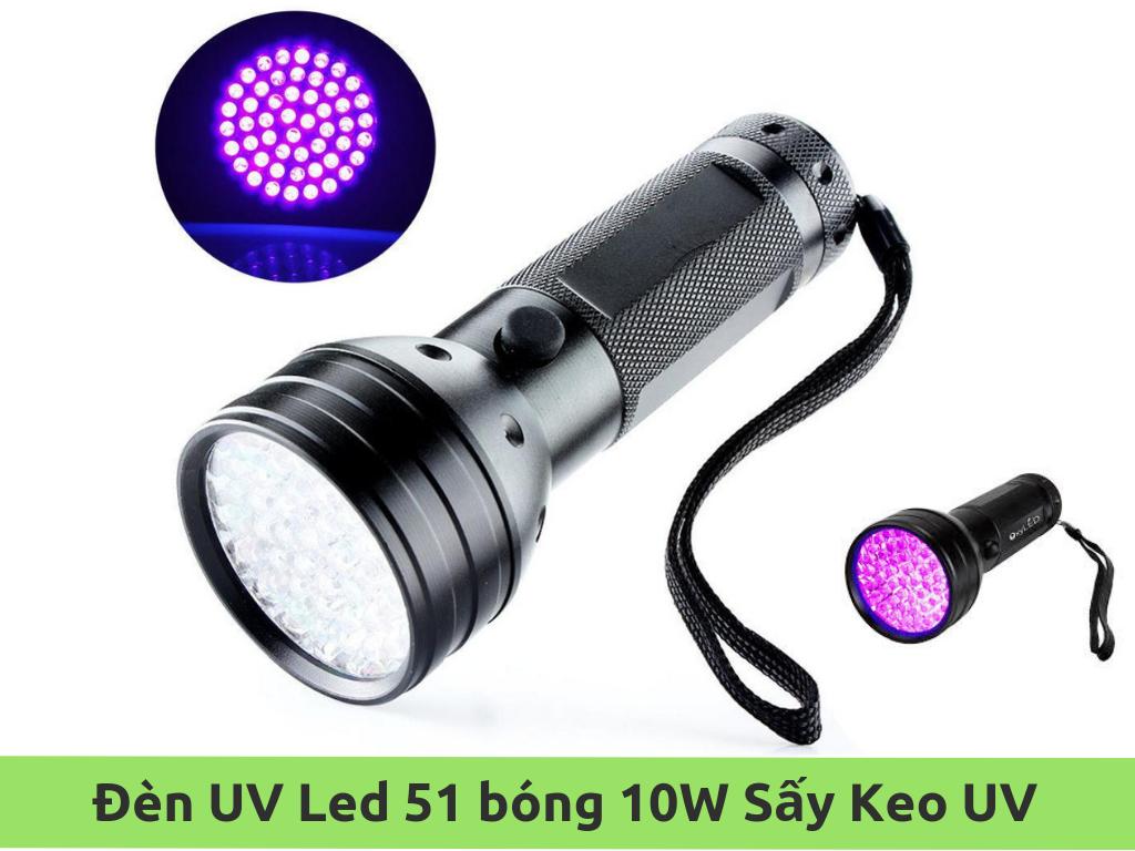 [HCM]Đèn Led UV 51 Bóng 10W Sấy Keo UV Soi Tiền
