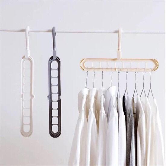 Móc treo áo quần đa năng 9 lỗ