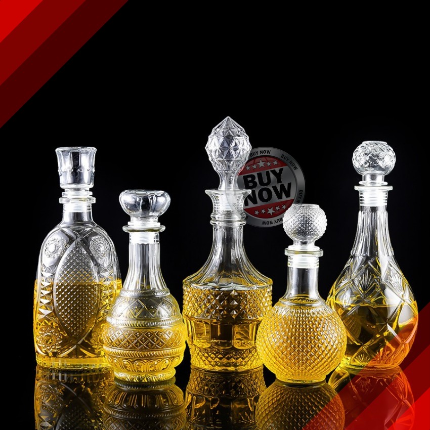 Combo 5 Vỏ chai rượu đẹp thủy tinh cao cấp dùng đựng rượu hoặc chất lỏng bảo quản hương vị tuyệt vời – Topbanchaynhat