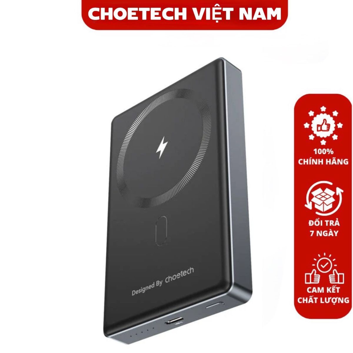 Pin sạc dự phòng magsafe Choetech B739 công suất 20w dung lượng 10000mAh - Hàng chính hãng