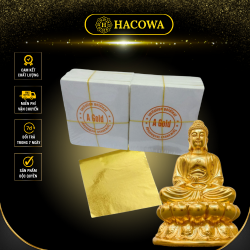 1000 lá vàng giá rẻ khổ 9cm dát đồ thủ công, dát tượng, dát đồ trang trí nội thất, slame rất tiện lợi, màu sắc đẹp