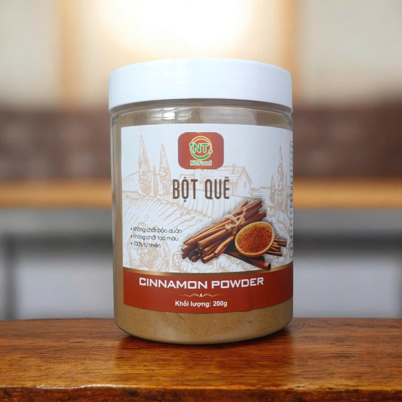 Bột Quế sấy lạnh nguyên chất NTFood hũ 200g - Nhất Tín Food