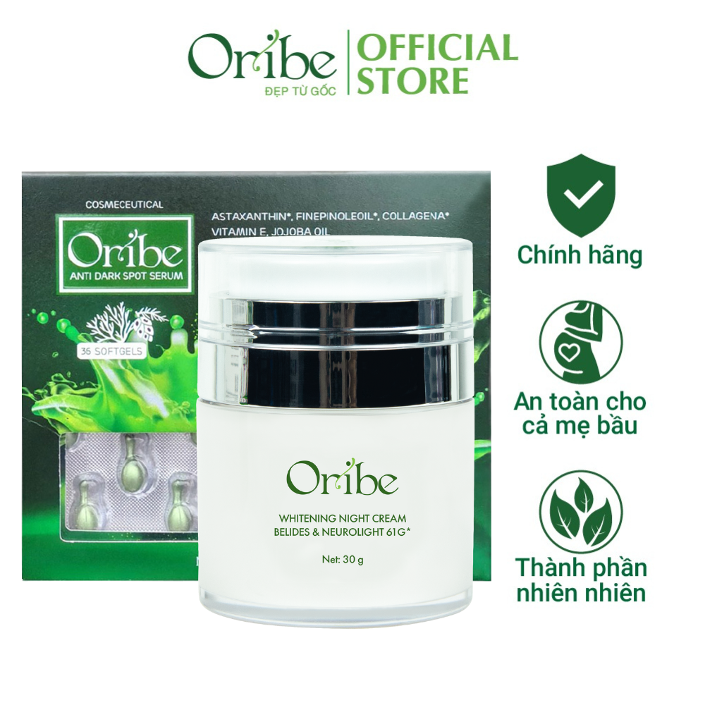 Combo 1 Kem Dưỡng Da Ban Đêm Chiết Xuất Hoa Cúc + 1 Serum Mờ Nám, Dưỡng Trắng Da Và Chống Lão Hóa